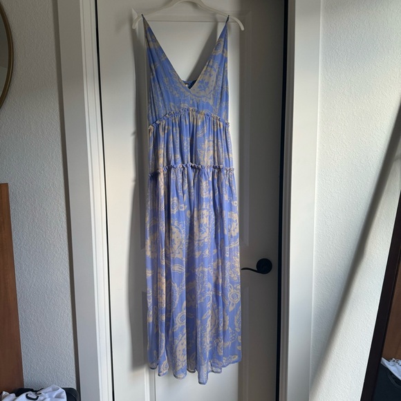 Free People Julianna Maxi Dress in Bluebell Combi - Picture 5 of 7